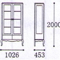 Размеры витрины 2-дверной Fratelli Barri Venezia FB.DC.VZ.621